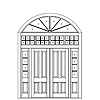 4-panel double door with sidelites and radius 